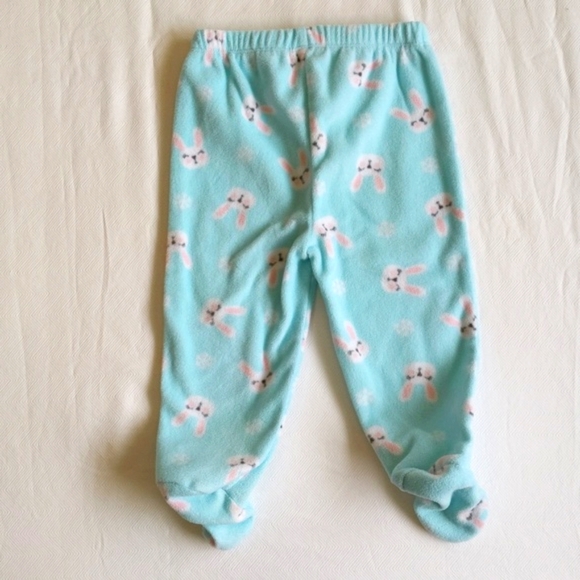 george winter bunny fleece footed pants 6-12 months baby girl - Picture 5 of 5